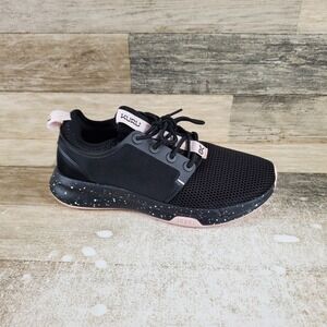 KURU Atom Womens Shoes Sz 8 M Running Jet Black Misty Lilac Mesh Lace Up Sneaker